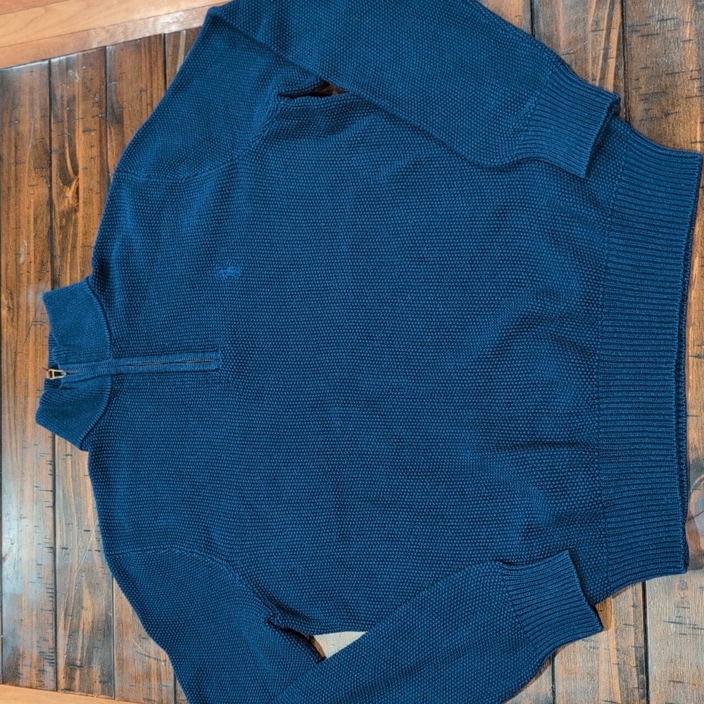 Polo Golf Cotton Cashmere Textured Quarter Zip Pullover Sweater